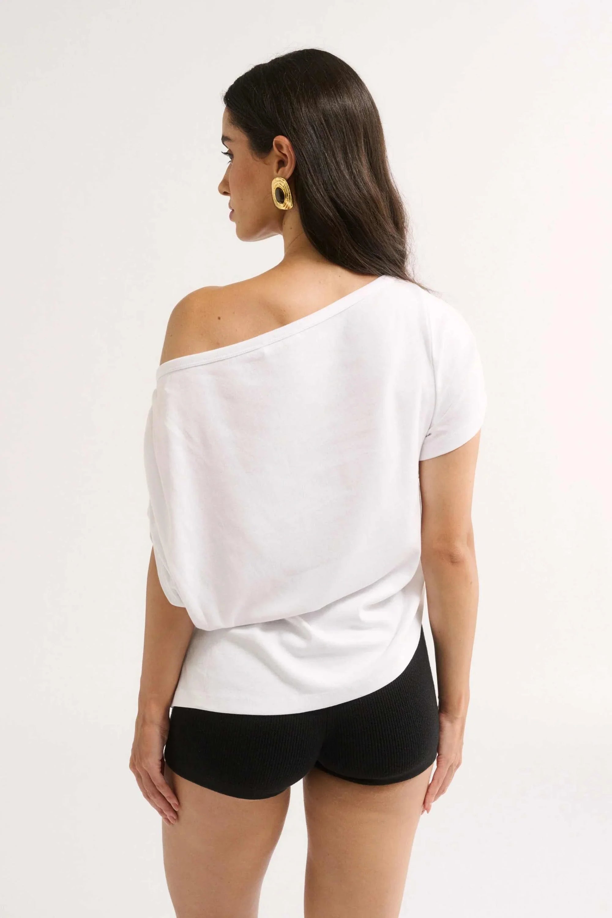 Primi Estelle Off Shoulder T/Shirt Optic White
