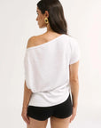 Primi Estelle Off Shoulder T/Shirt Optic White