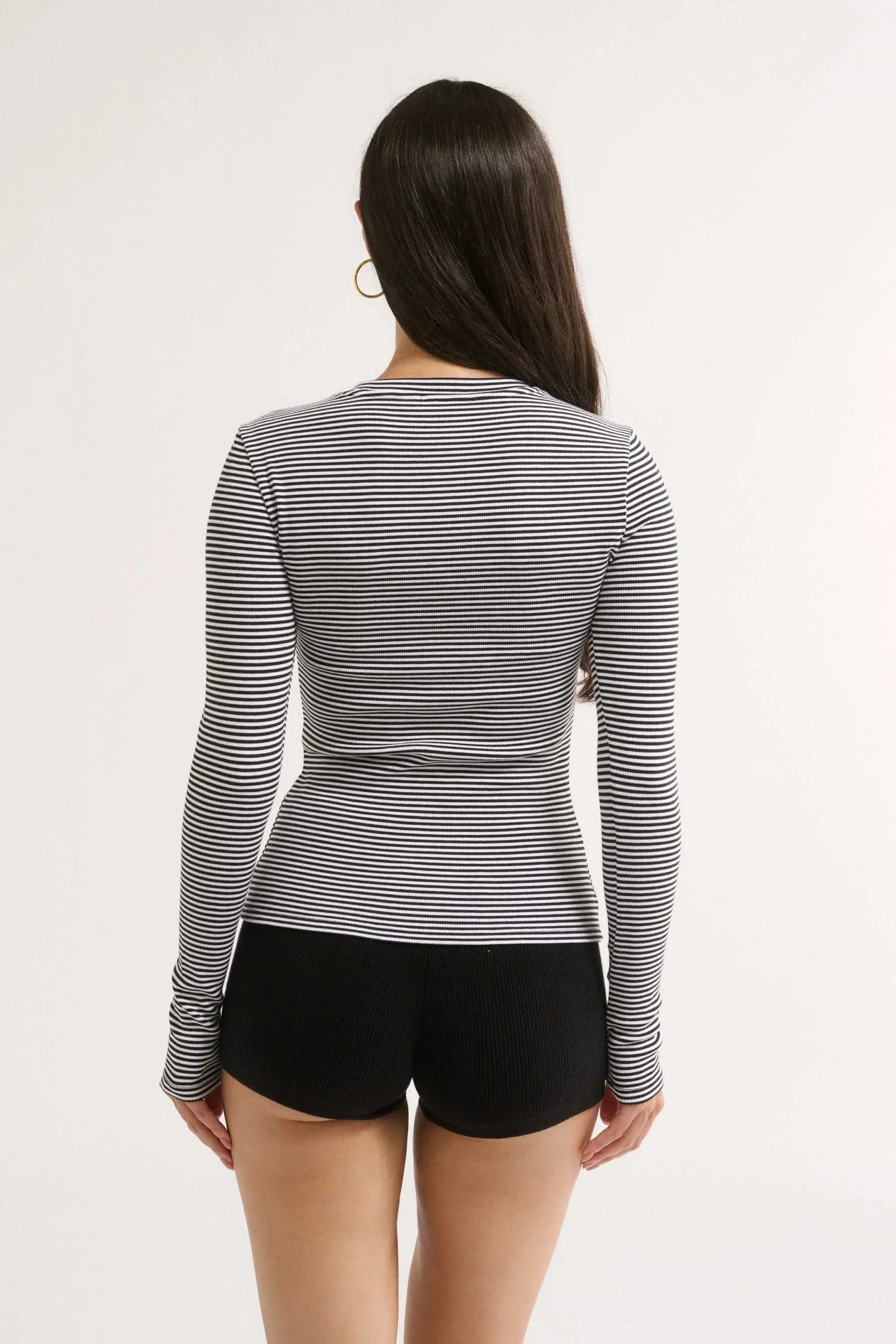 Primi Carina Classic Long Sleeve Black White