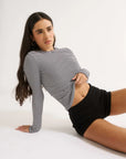 Primi Carina Classic Long Sleeve Black White