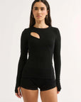 Primi Neve Cutout Long Sleeve Black