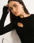 Primi Neve Cutout Long Sleeve Black
