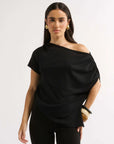 Primi Estelle Off Shoulder T/Shirt Black
