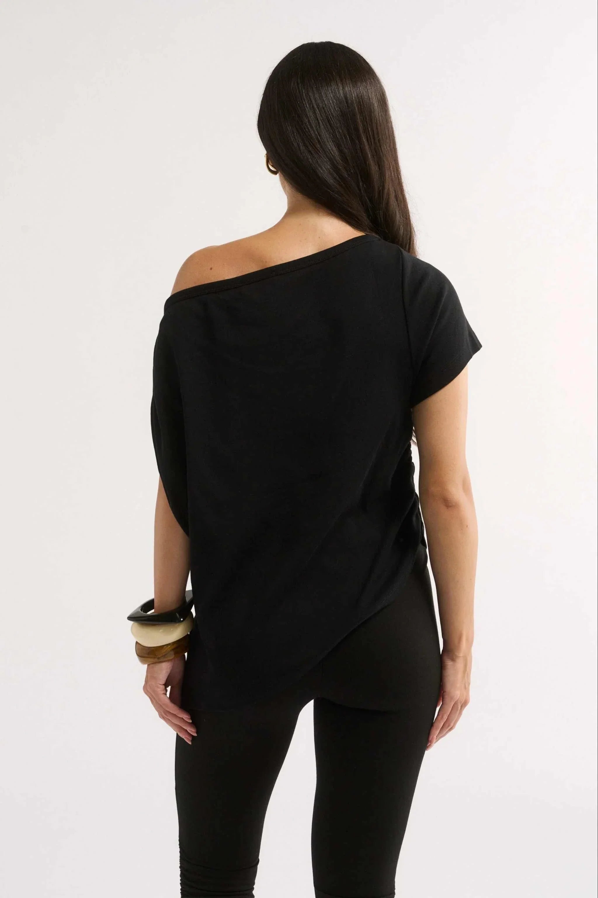 Primi Estelle Off Shoulder T/Shirt Black