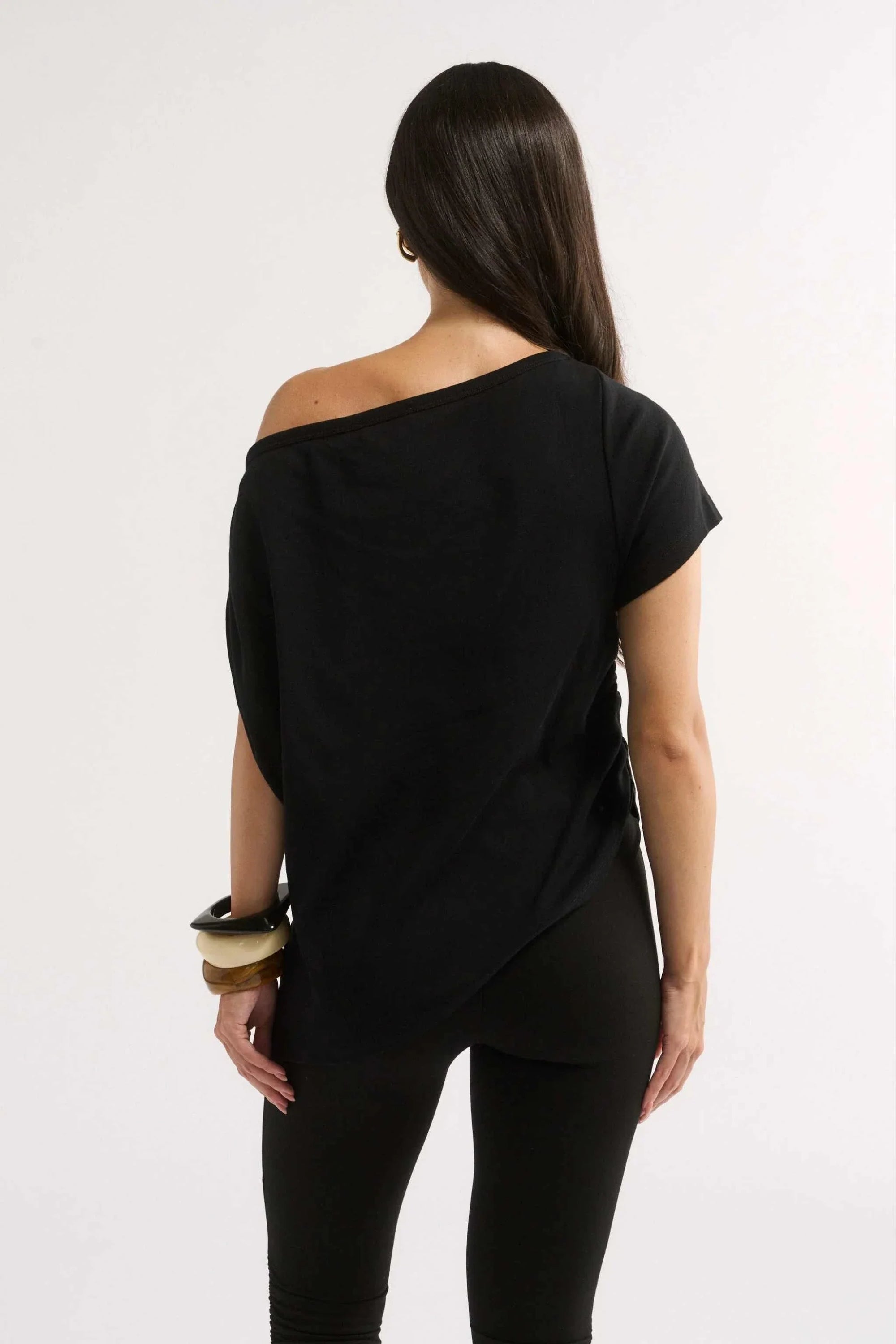 Primi Estelle Off Shoulder T/Shirt Black