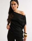Primi Estelle Off Shoulder T/Shirt Black