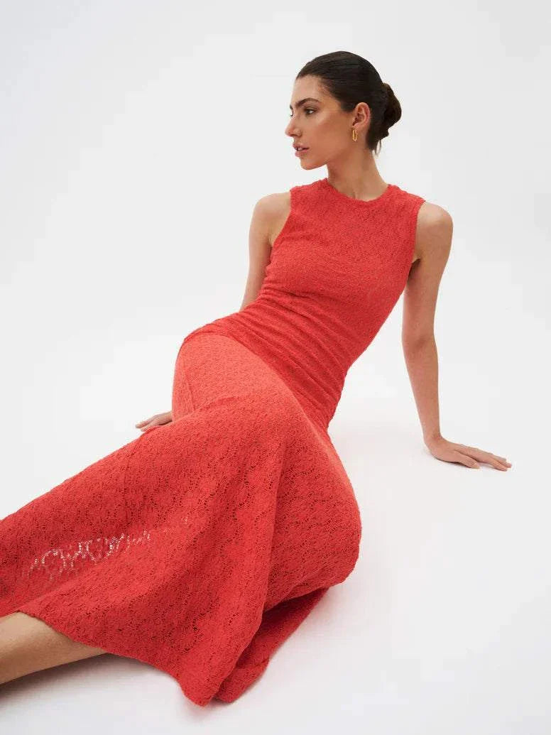 Roame Theodore Dress Scarlet