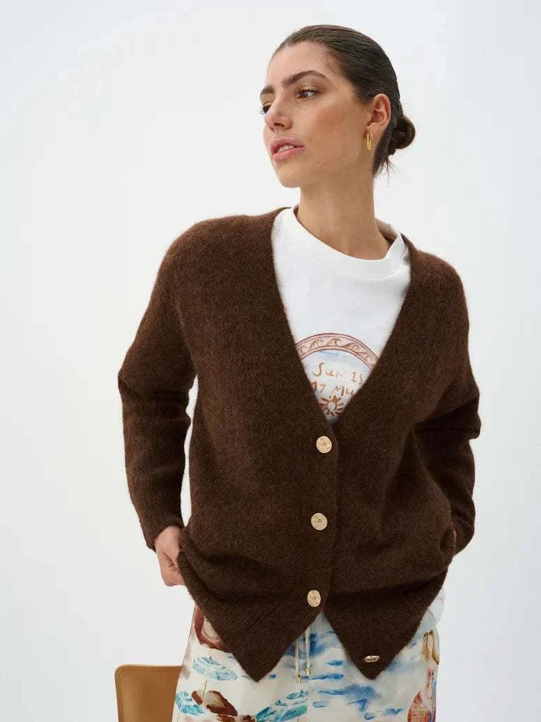 Roame Arthur Cardigan Mahogany