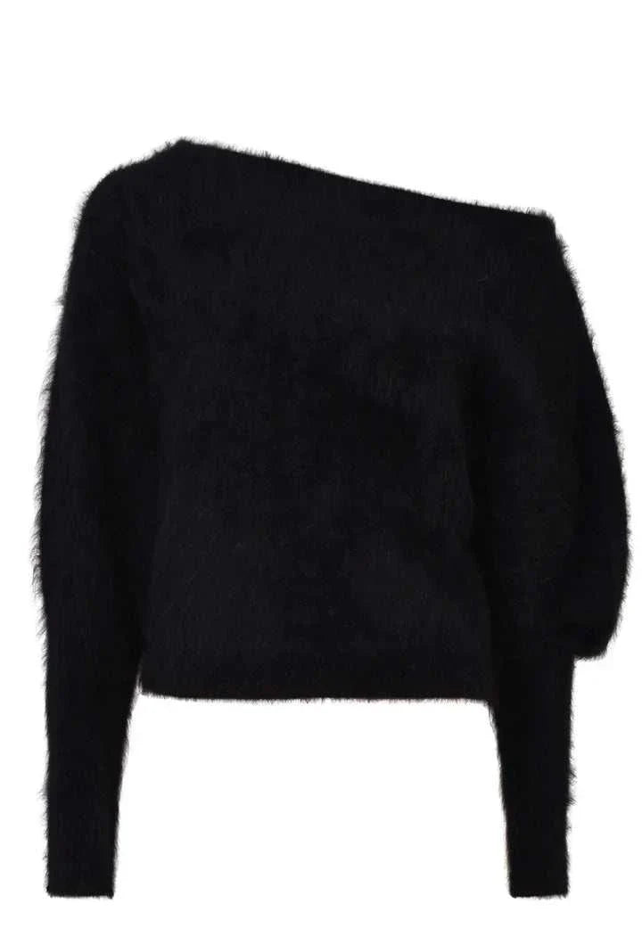 Husk Antayla One Shoulder Knit Black