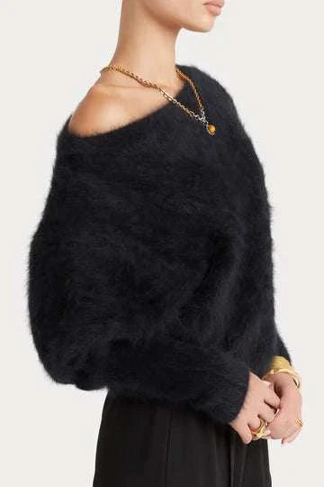 Husk Antayla One Shoulder Knit Black