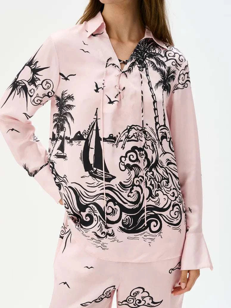 Roame Monroe Tie Shirt Ciao Rosa