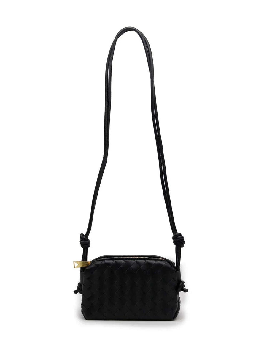 La Tribe Woven Dumpling Bag Black