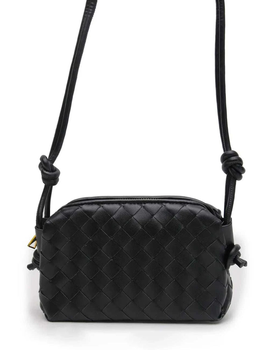 La Tribe Woven Dumpling Bag Black