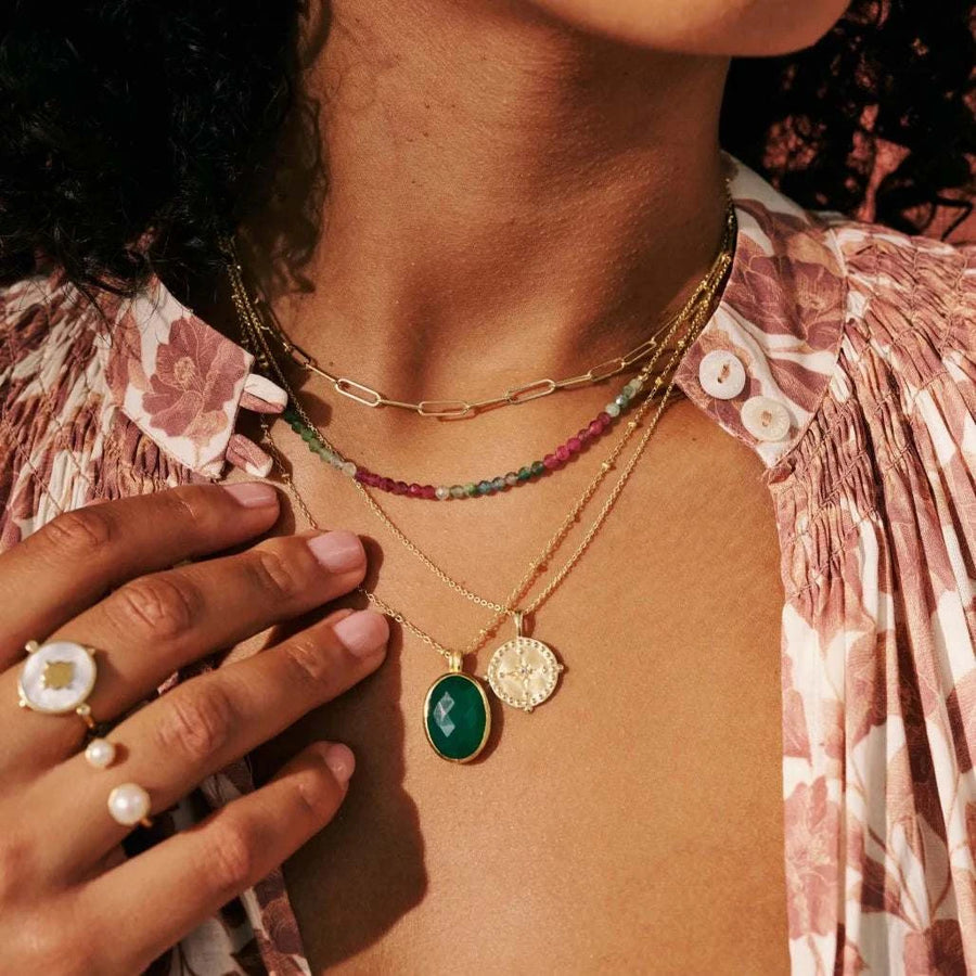 Murkani Wandering Soul Tourmaline Necklace Gold
