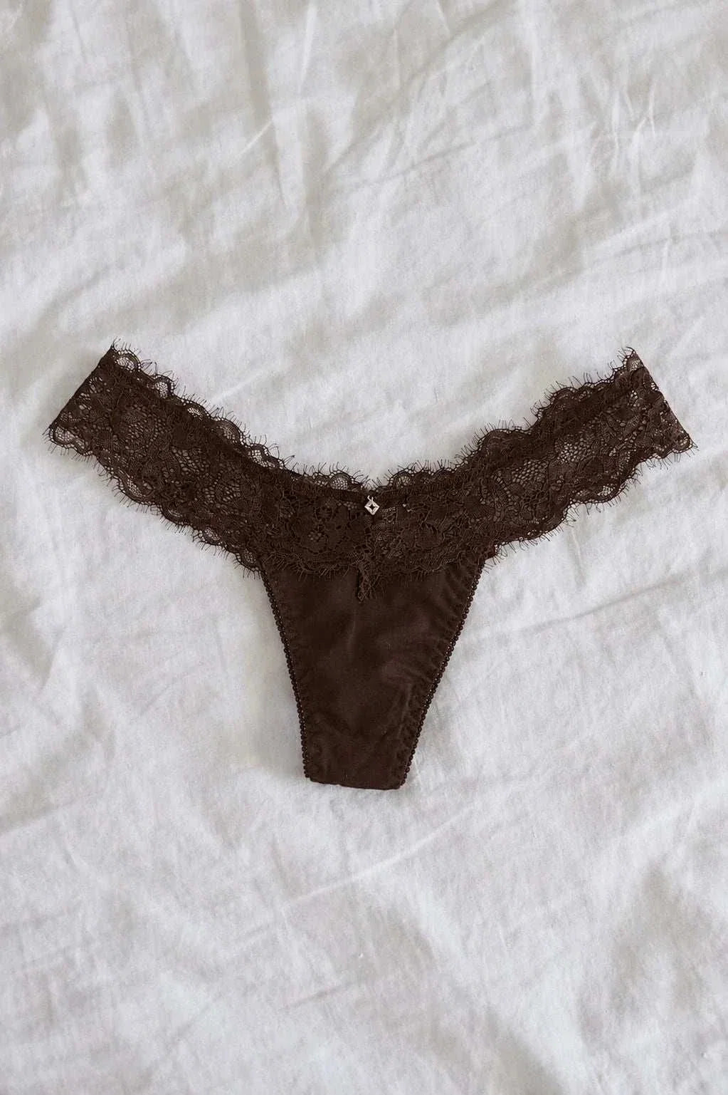 Nude Theory Lace G String Chocolate