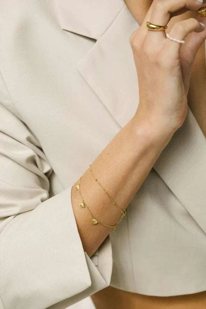 Wildthings Collectables Stud Chain Bracelet Gold Plated