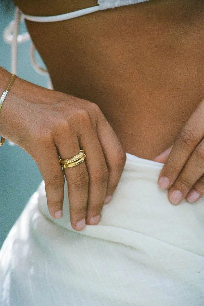 Wildthings Goldstripe Bamboo Ring Gold