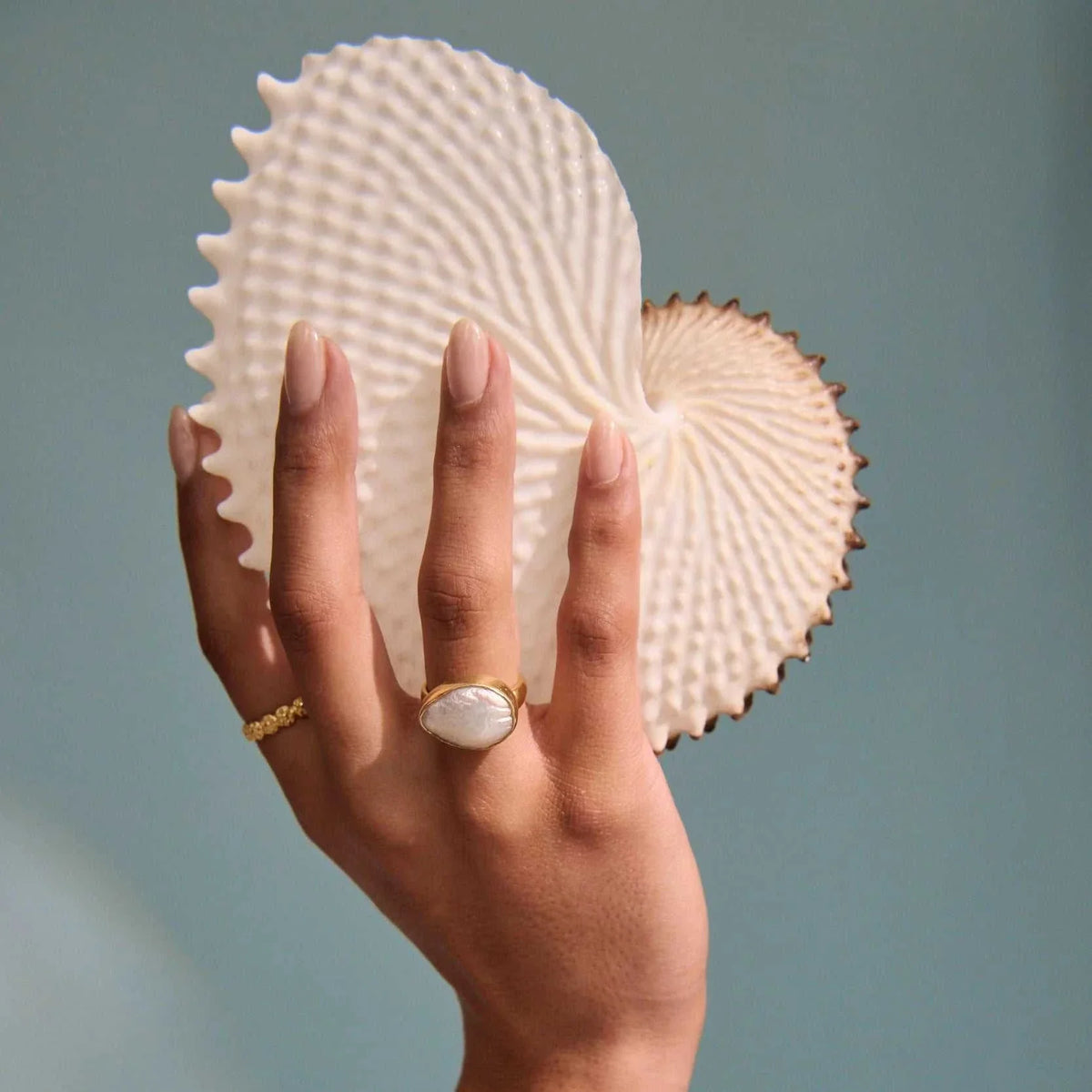 Murkani Of the Sea Baroque Pearl Ring Gold