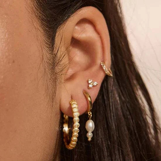 Murkani Soul Protector Medium Shell Earrings Gold Plated