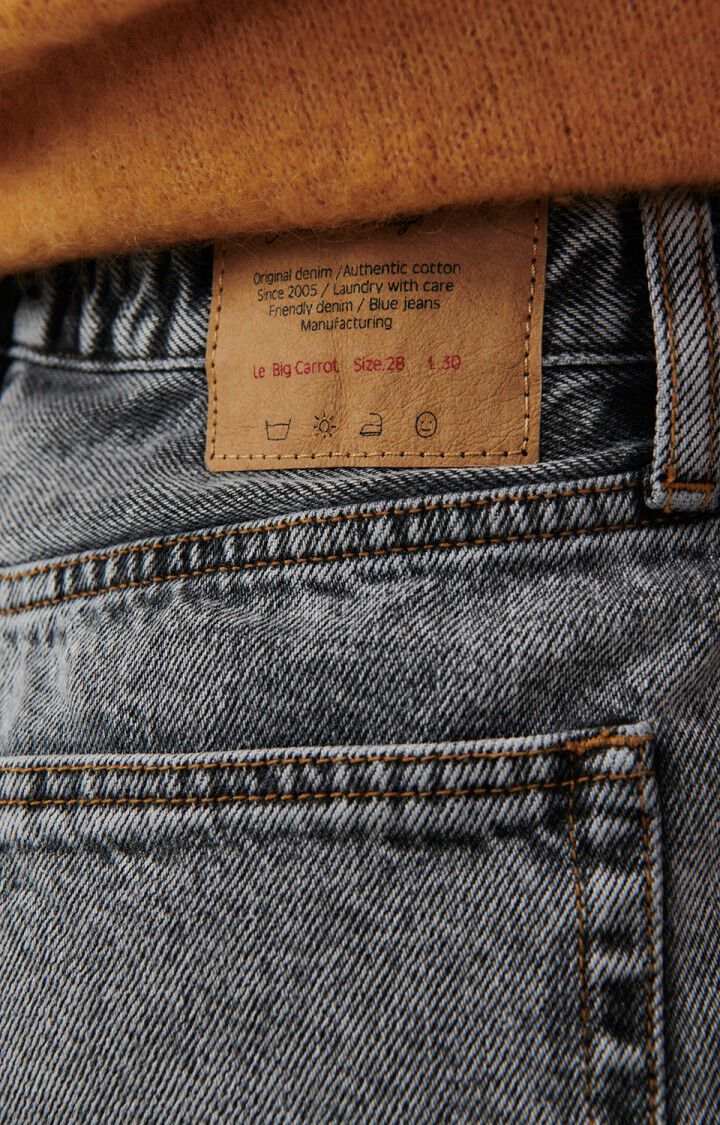 American Vintage Big Carrot Jeans Yopday  Black Salt and Pepper.