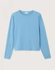 American Vintage Ypawood Long Sleeve T Shirt Blue Melange
