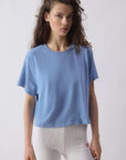 American Vintage Ypawood T Shirt Blue Melange