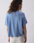 American Vintage Ypawood T Shirt Blue Melange