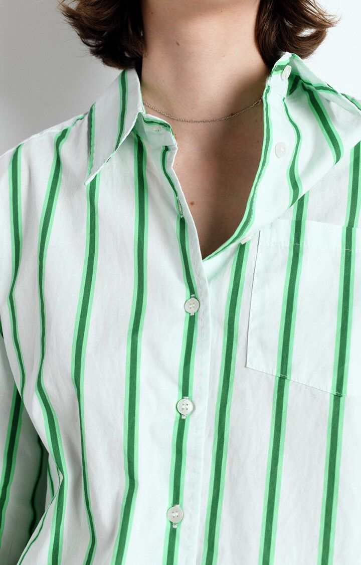 American Vintage Womens Shirt Zatybay Lagoon Stripes