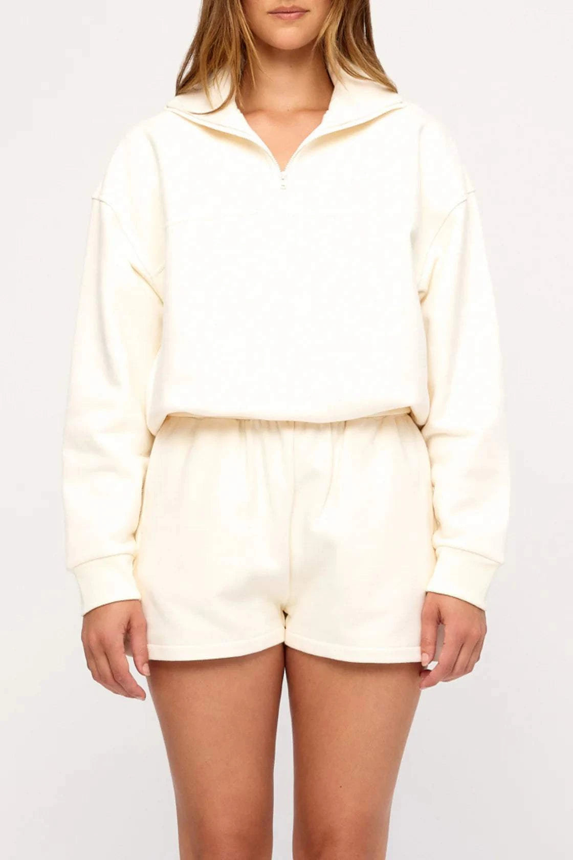 Zulu and Zephyr Sport Sweat Shirt Fleece Cream