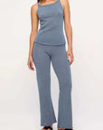 Zulu and Zephyr Textured Knit Tank Denim Blue