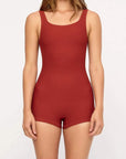 Zulu and Zephyr 2 Inch Bodysuit Red Waffle