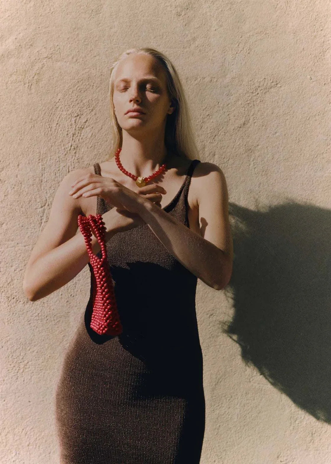 Zulu and Zephyr Textured Knit Dress Chocolate