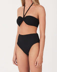 Zulu and Zephyr Black Textured Bandeau