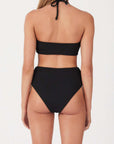 Zulu and Zephyr Black Textured Bandeau