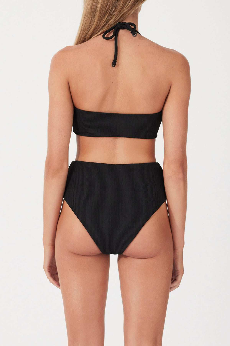 Zulu and Zephyr Black Textured Bandeau