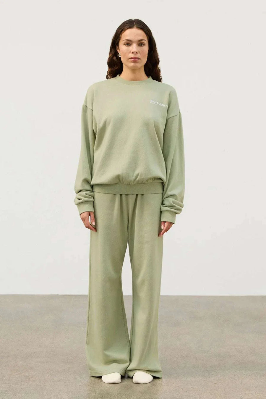 Zulu and Zephyr Fleece Sport Sweat Pant Eucalyptus