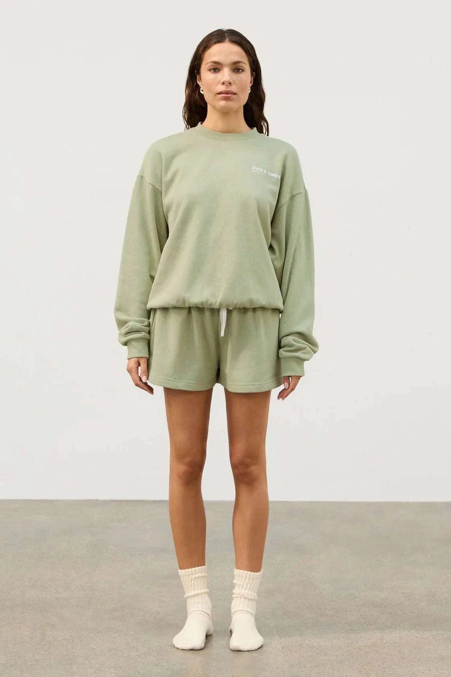 Zulu and Zephyr Fleece Sport Sweat Shirt Eucalyptus