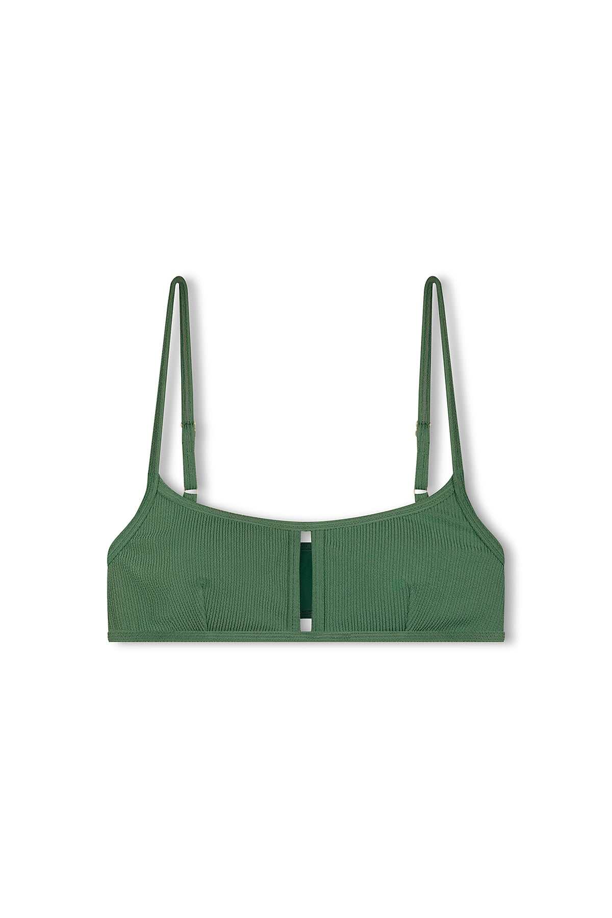 Zulu and Zephyr Textured Bralette Emerald