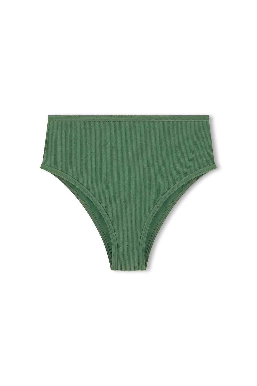 Zulu and Zephyr Textured Waisted Full Brief Emerald
