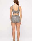 Zulu and Zephyr Crop Top Black Stripe