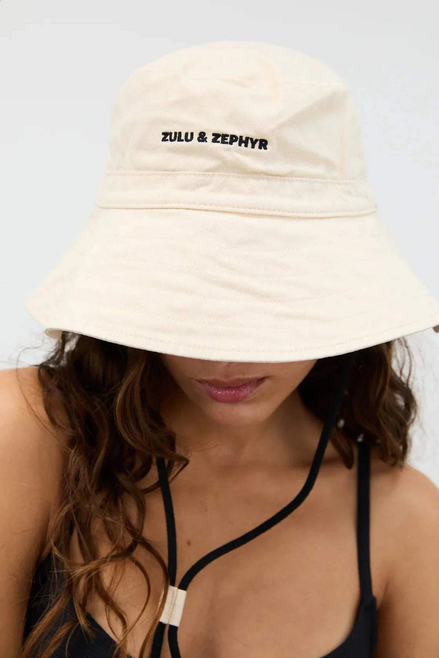 Zulu and Zephyr Logo Bucket Hat Coconut