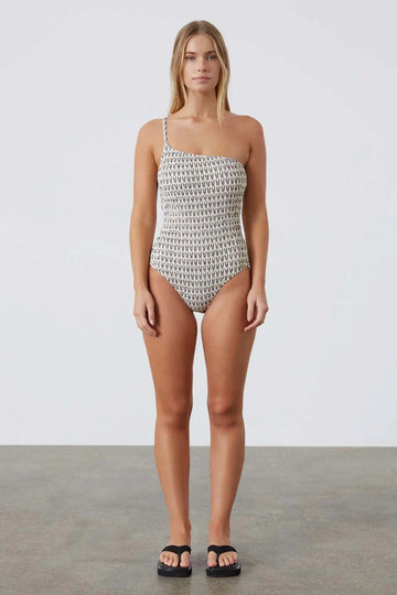 Zulu and Zephyr Pecan Asymmetric One Piece