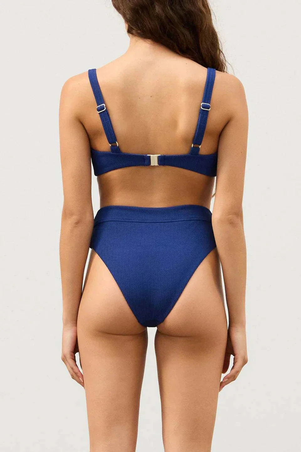 Zulu and Zephyr Ocean Blue Textured Balconette Bra Cup