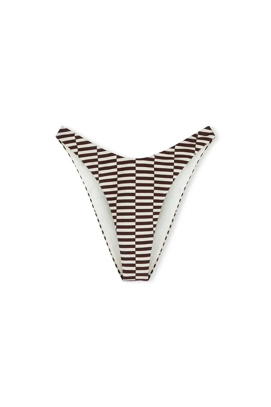 Zulu and Zephyr Textured Curve Brief Cocoa Grid