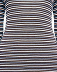 Zulu and Zephyr Knit Mini Dress Blue Pin Stripe