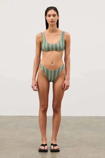 Zulu and Zephyr Zig Zag Curve Brief Green