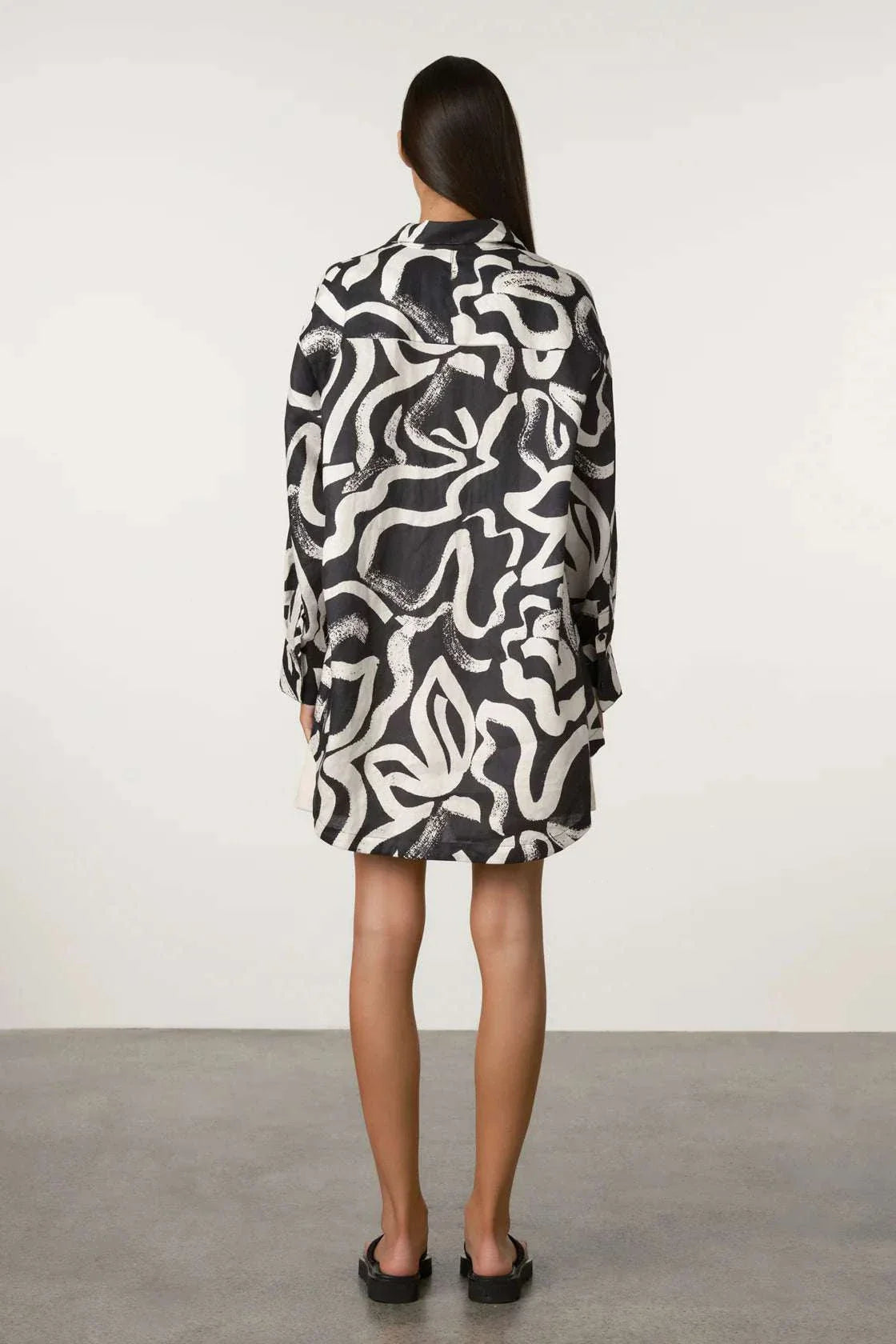 Zulu and Zephyr Linen Shirt Paint Flower