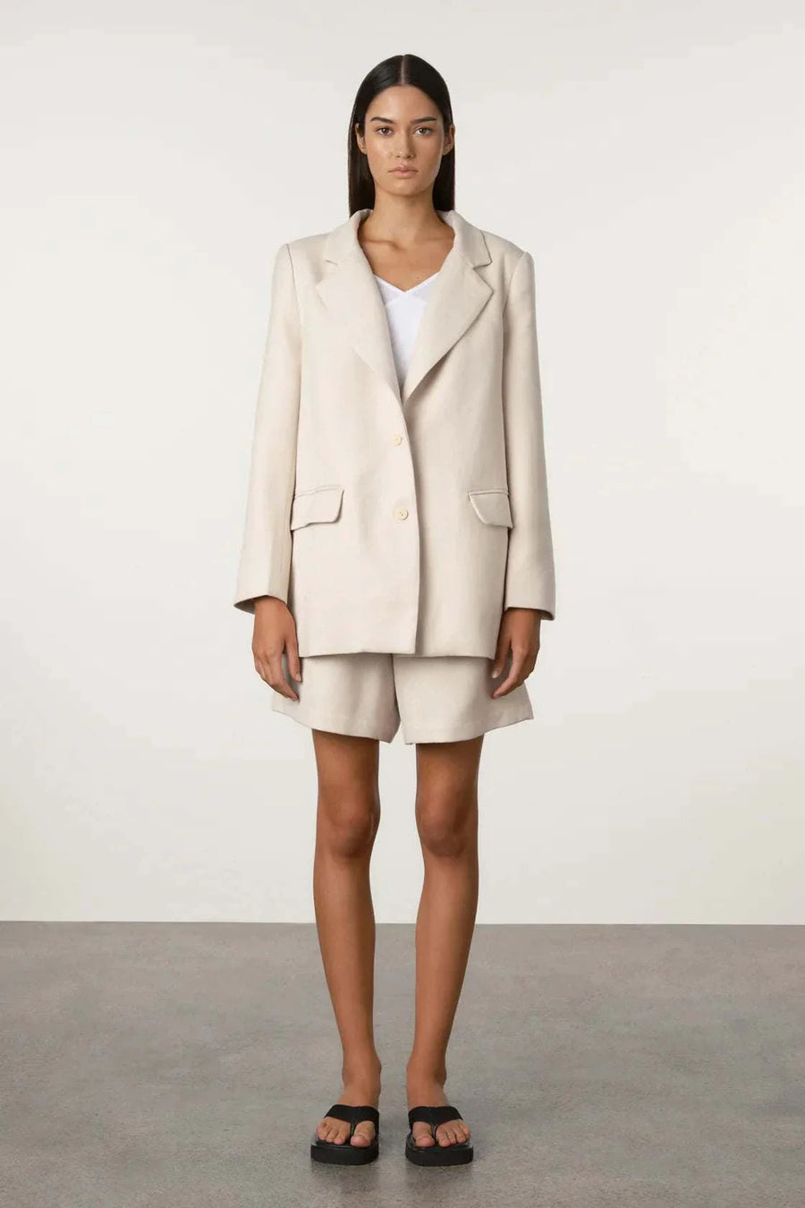 Zulu and Zephyr Relaxed Tailored Blazer Husk