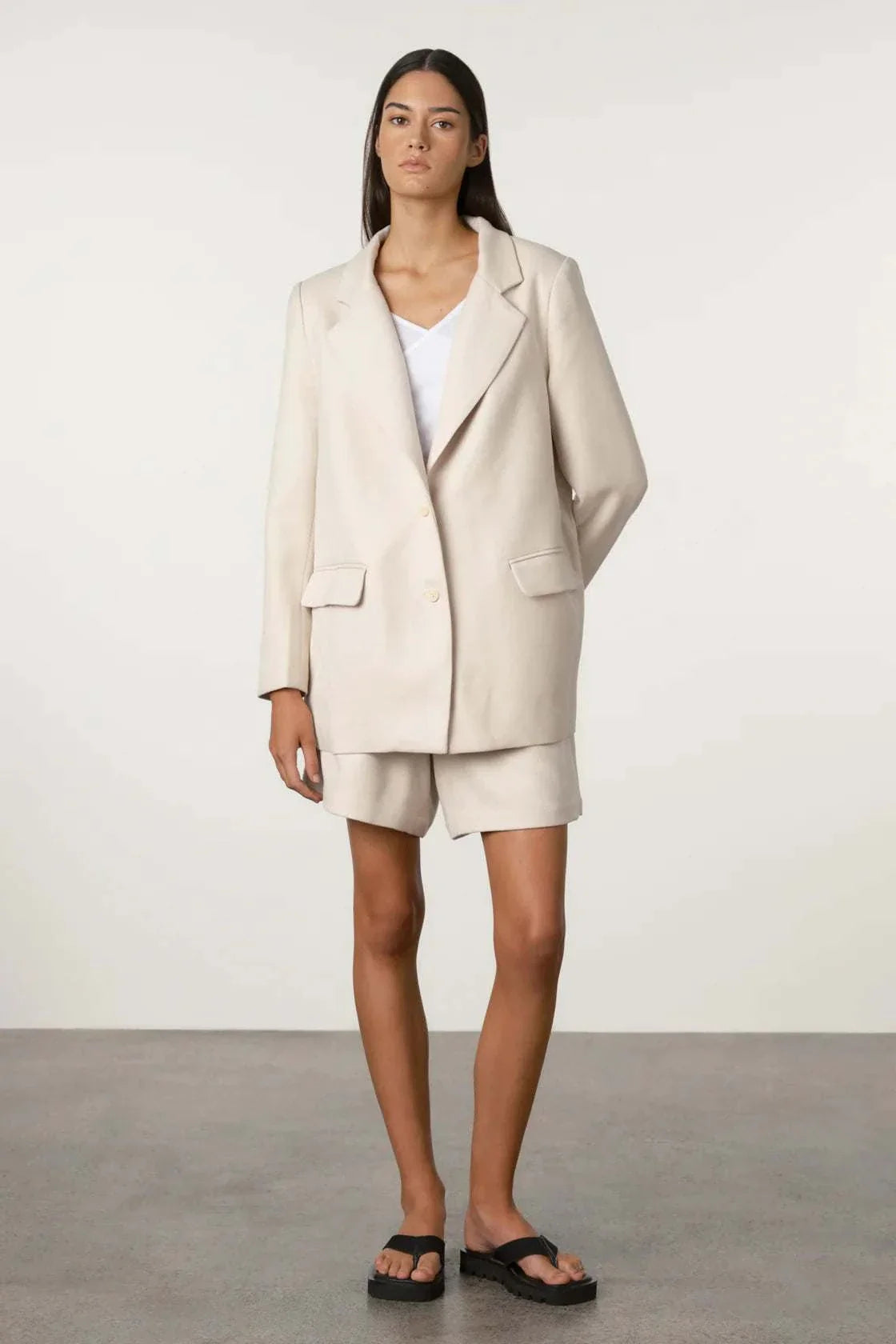 Zulu and Zephyr Relaxed Tailored Blazer Husk