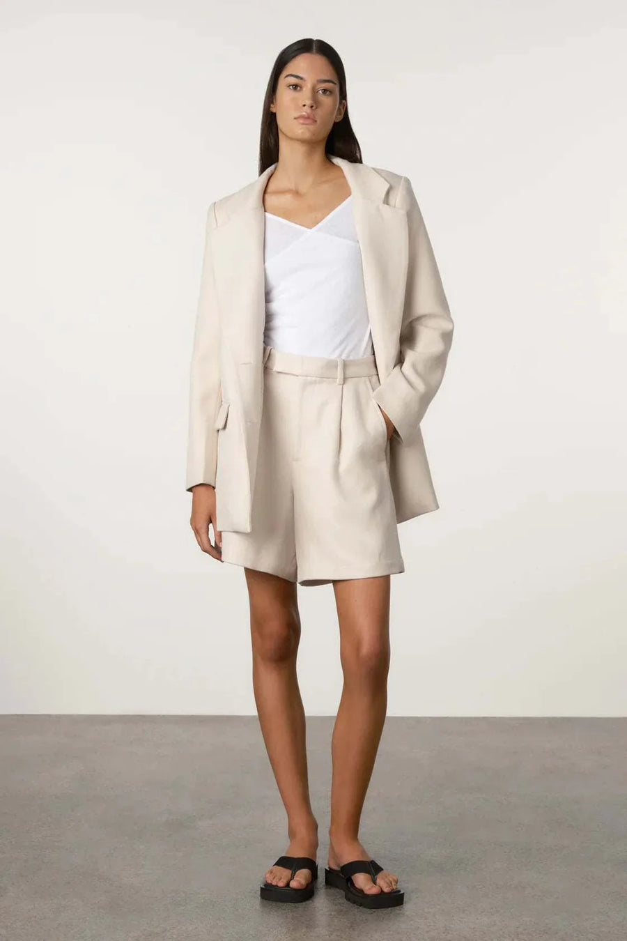 Zulu and Zephyr Relaxed Tailored Blazer Husk